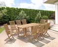 Shelley 8 Seater Gateleg Garden Table and Chairs Set