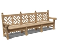 Chiswick Large Chinoiserie Decorative Garden Bench – 2.75m