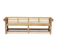 Teak Lutyens-Style Garden Bench, Low Back – 2.25m