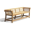 Teak Lutyens-Style Garden Bench, Low Back – 2.25m
