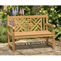 Princeton Chippendale Decorative Garden Bench – 1.2m