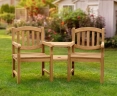 Ascot Teak Companion Seat, Jack and Jill Seat