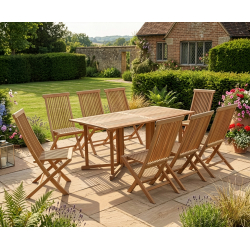Shelley Rectangular Folding Gateleg Table and Ashdown Folding Chairs