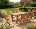 Shelley Rectangular Folding Gateleg Table and Ashdown Folding Chairs