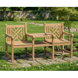 Princeton Vista Teak Garden Love Seat