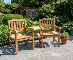 Ascot Teak Companion Seat, Jack and Jill Seat