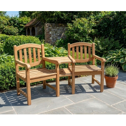 Ascot Teak Companion Seat, Jack and Jill Seat