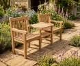 Windsor Vista Teak Companion Seat, Jack and Jill Bench