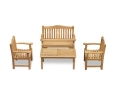 Hilgrove Coffee Table Set with Rose Garden Bench and Rose Garden Armchairs