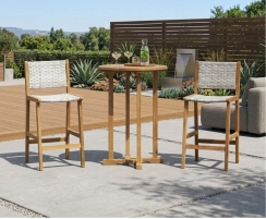 Tiga Woven Bar Chair Set