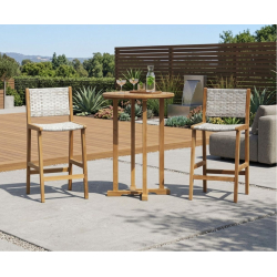 Tiga Woven Bar Chair Set