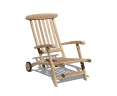 Teak Steamer Chair with wheels
