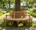 Teak Circular Tree Bench with Arms - 2.2m
