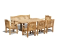 Cadogan 200cm Rectangular Table with 180cm Rose Garden Bench and Rose Garden Armchairs