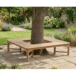 Teak Square Backless Tree Bench – 1.8m