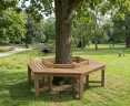 Teak Hexagonal Tree Bench – Low-Back - 1.76m
