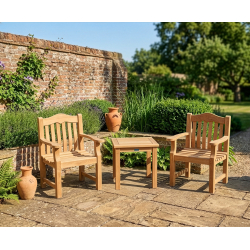 Hilgrove 60cm Tea Table and Rose Garden Armchair Set