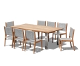 Marina 2.2m Rectangular Table and 8 Sora Woven Chairs