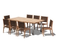 Marina 2.2m Rectangular Table and 8 Sora Woven Chairs