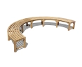 Teak Half Curved Backless Tree Seat - 3.48m