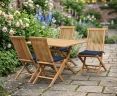 Rimini Rectangular 1.2m Table & 4 Ashdown Folding Side Chairs