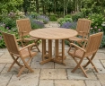 Berrington Round Gateleg 1.2m Table with 4 Rimini Armchairs