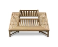Teak Square Outdoor Tree Bench – 2.2m
