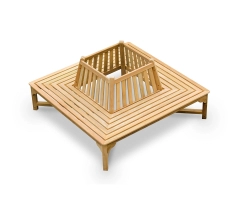 Teak Square Tree Bench – 1.8m