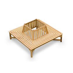 Teak Square Tree Bench – 1.8m