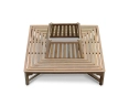 Teak Square Tree Bench – 1.8m