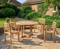 Canfield Round 1.2m Table & 4 Yale Stacking Chairs