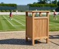 Club Litter Bin, Teak