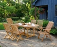 Brompton Extending 1.2 - 1.8m Table, 2 Bali Recliners & 4 Armchairs