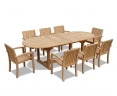 Brompton Extending 1.8 - 2.4m Table & 8 Monaco Stacking Chairs