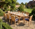 Brompton Extending 1.8 - 2.4m Table & 8 Monaco Stacking Chairs