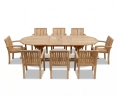 Brompton Extending 1.8 - 2.4m Table & 8 Monaco Stacking Chairs