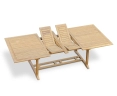Dorchester Teak Extendable Outdoor Table, Double-Leaf – 1.8-2.4m