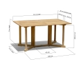 Shelley 5ft Teak Gateleg Drop Leaf Table – 1.5m