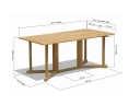 Shelley 6ft Teak Gateleg Drop Leaf Table – 1.8m