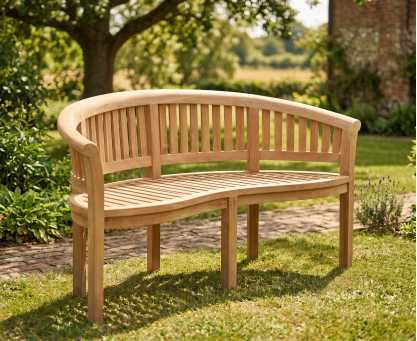 Wimbledon Teak Banana Bench