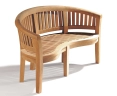 Contemporary Teak Banana Bench
