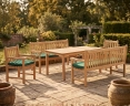 Sandringham Rectangular 1.5m Table & Windsor Benches & Chairs Set