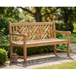 Princeton Chippendale Decorative Garden Bench – 1.5m