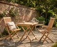 Rimini Square 0.7m Table & 2 Ashdown Armchairs