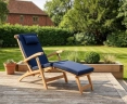 Halo Teak Steamer Chair with cushion