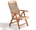 Outdoor Dining Set with Titan Round Table 1.5m & 6 Bali Reclining Chairs