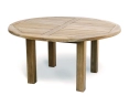 Outdoor Dining Set with Titan Round Table 1.5m & 6 Bali Reclining Chairs