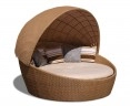 wicker woven daybed with canopy