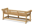 Teak Lutyens-Style Garden Bench, Low Back – 1.95m