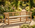 Teak Lutyens-Style Garden Bench, Low Back – 1.95m
